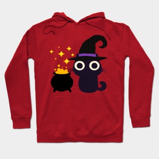 Cute Halloween Cat Witch Hoodie